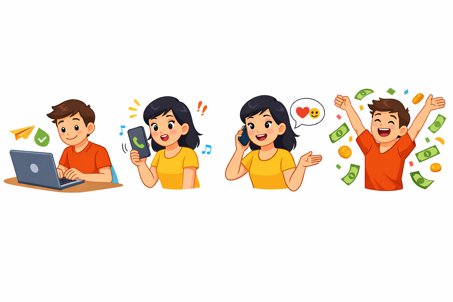 Sign up → Get matched → Take calls → Get paid